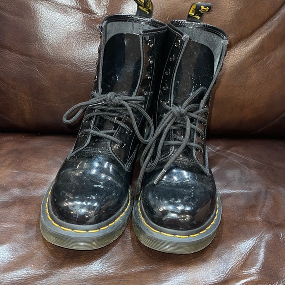 Dr.Martens patent leather lace up combat boots 38 - Picture 3 of 12